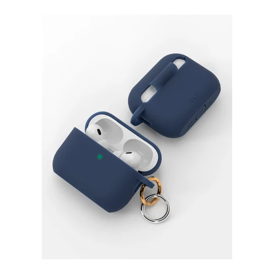 Чехол силиконовый VLP Charm Case для AirPods Pro 3 Темно-синий