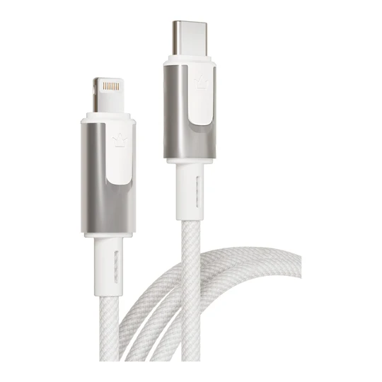 Дата-кабель VLP Force Line 30W USB-C + Lightning, 1.2m Белый