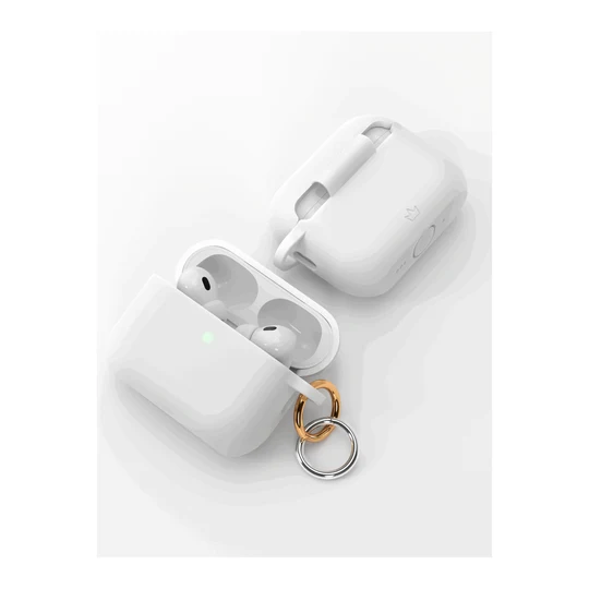 Чехол силиконовый VLP Charm Case для AirPods Pro 3 Белый