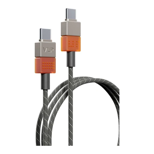 Дата-кабель VLP NEO USB-C, 100W, 1.5м Amber gray
