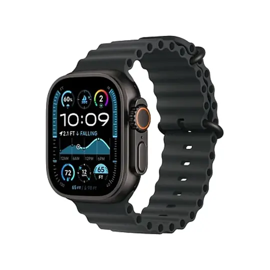 Apple Watch Ultra 2 GPS + Cellular, 49 мм, корпус из черного титана, ремешок Ocean черного цвета — Чёрный