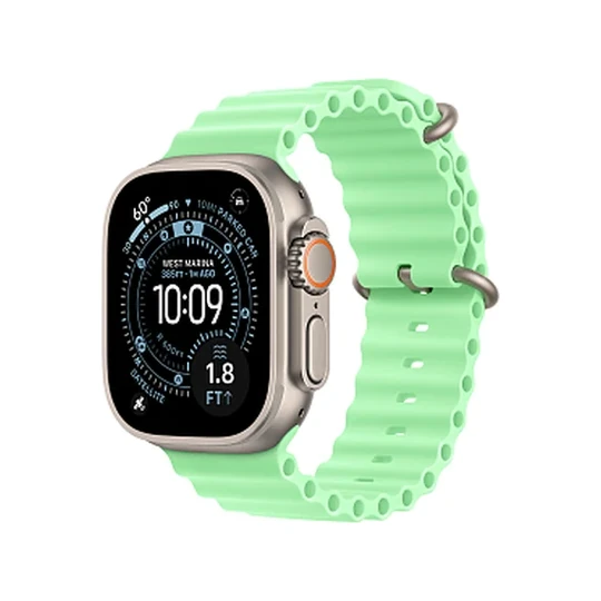 Apple Watch Ultra 3 GPS + Cellular, 49 мм, корпус из титана, ремешок Ocean Band Неоновый зеленый